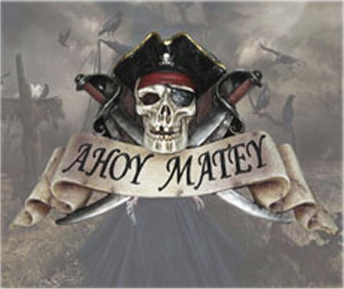 FSD30339 Pirate Welcome Skull Wall Plaque
